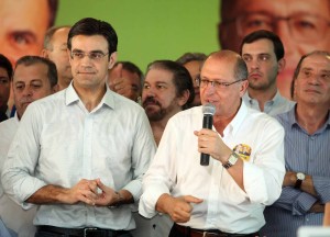 Rodrigo Garcia lança campanha com Aécio, Alckmin, Aloysio e Se